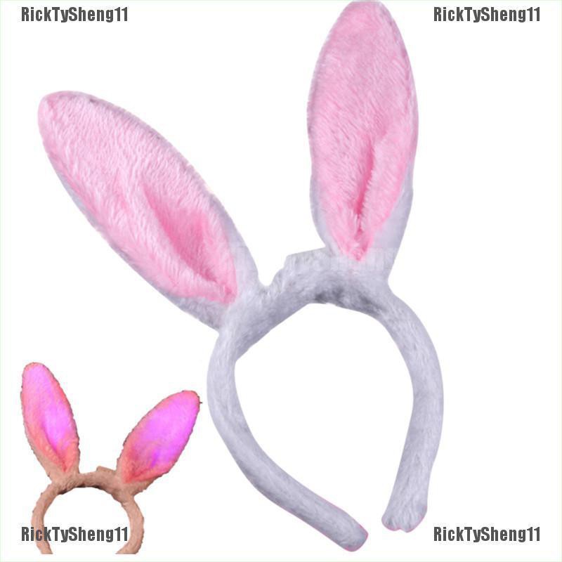 [COD RTS]Children Flash LED Light Sequins Plush Bunny Rabbit Ears ...