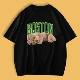 เสื้อยืดOVERSIZE ลายน้องหมีนอน BOSTON