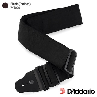 DAddario® Polypro Bass Guitar Strap 74T000 สายสะพายกีตาร์ สายสะพายกีตาร์เบส มีแผ่นรองไหล่ กว้าง 3 นิ้ว ปรับความยาวได้ 4