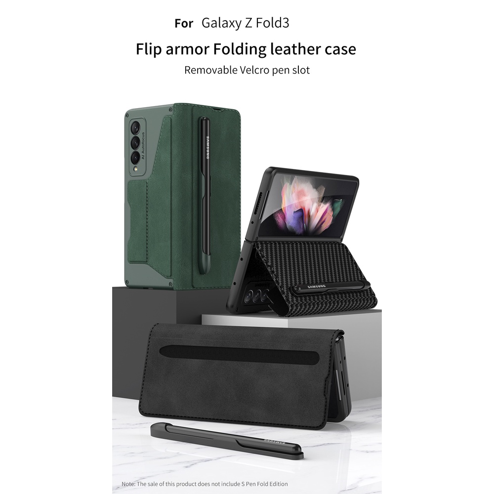 Card Slot Flip Wallet Leather Case for Samsung Galaxy Z Fold 3 4 5G ...