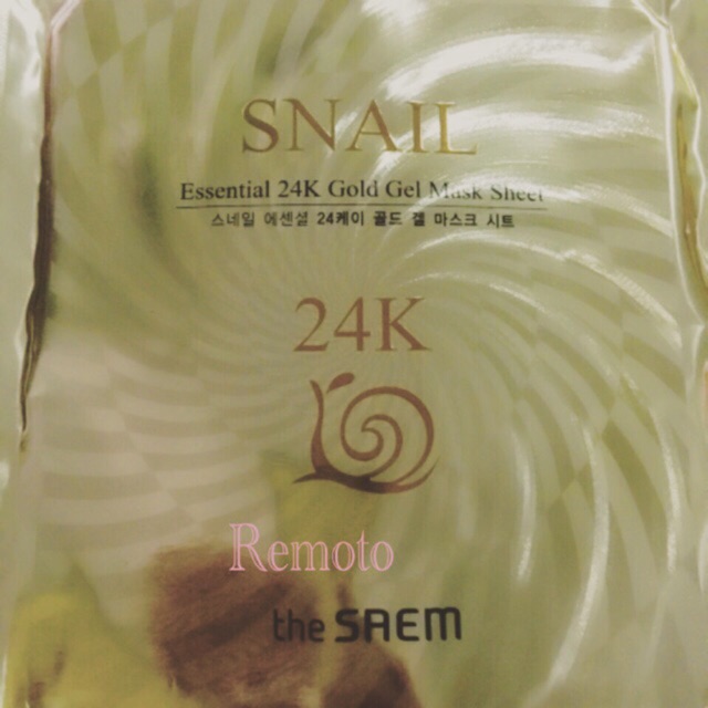 The seam snail essential  24 k gold gel mask sheet