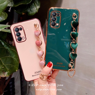 เคสโทรศัพท์มือถือลายหัวใจสําหรับ OPPO Reno 5 Pro+ Reno4 F SE A15 A93 A52 A72 A92 A92s Reno5 K 5F A53 A32 A31 A73 5G