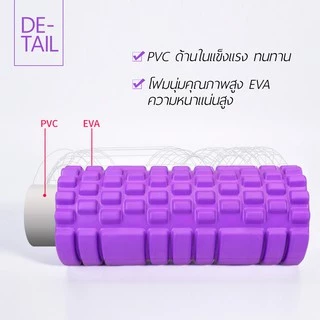 usboon โฟมลูกกลิ้งโยคะ ออกกำลังกาย Yoga Foam Roller Massage นวดกล้ามเนื้อ สำหรับเล่นกีฬา