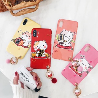 เคสไอโฟน/ เคสตรุษจีน /เคสแมวนำโชค ห้อยจี้แมวน่ารัก 6,6+,7,7+,8,8+,X