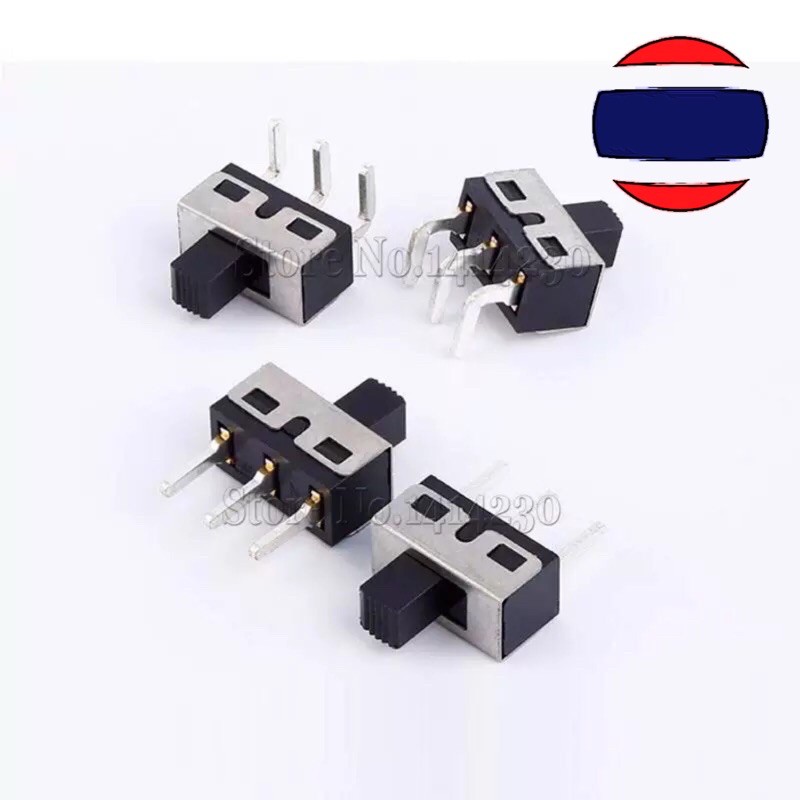 1Pcs SS12D10 SS12D11 Toggle Switch 3Pins Straight Feet 1P2T Handle High 3A 250V SS12D10G5