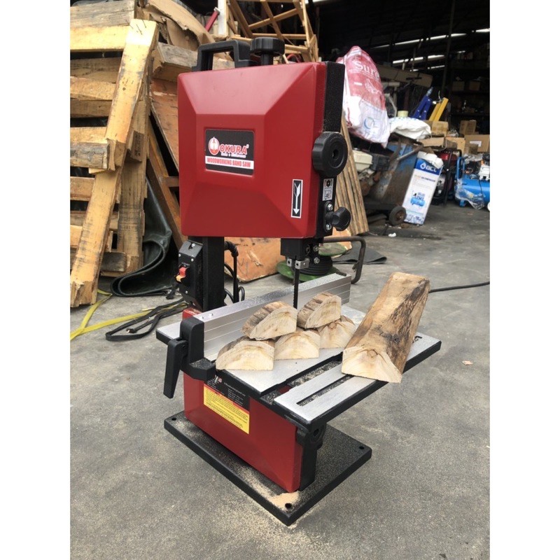 ถูกที่สุด!! OKURA แท่นเลื่อยสายพาน ขนาด 8 นิ้ว มอเอร์ 350 W ระยะตัด 85 มิล ความสูง 700 มิล รุ่น J-OK