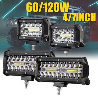 แถบไฟสปอตไลท์ Led 60 120W 12v 24v 7 นิ้ว กันน้ํา อุปกรณ์เสริม สําหรับรถยนต์ออฟโร้ด