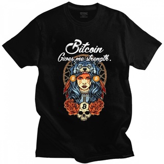 [S-5XL] เสื้อยืดแขนสั้น ผ้าฝ้าย พิมพ์ลายกราฟฟิค Bitcoin Shaman สไตล์ฮาราจูกุ แนวสตรีท แบบทันสมัย แฟชั่นสําหรับผู้ชาย