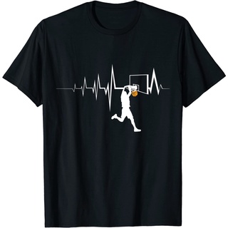 เสื้อยืดผ้าฝ้ายพรีเมี่ยม เสื้อยืด ลายบาสเก็ตบอล Heartbeat Dunking Man Streetball สําหรับผู้ใหญ่