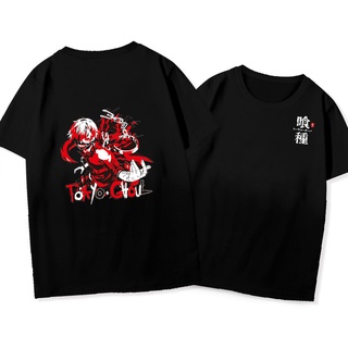 Anime รูปแบบใหม่ ยอดฮิต เสื้อแขนสั้น เสื้อหญิงและชาย Manga Tokyo Ghoul Unisex short sleeves&lt;2022&gt;