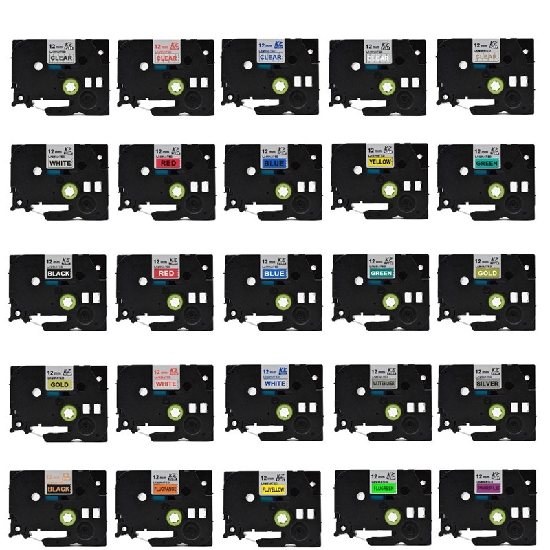 12mm Compatible Laminated TZe Tape TZe 131 132 133 135 231 431 531 631 731 232 233 335 Etc for Brother P-Touch Prin