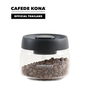 CAFEDE KONA Glass Vacuum Sealed Tank กระปุกเก็บเมล็ดกาแฟ ที่ใส่อาหาร ขับอากาศ