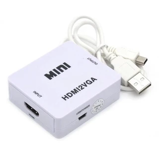 ตัวแปลง Mini เอชดีเอ็มไอ ตัวแปลง HD to VGA กับสายเคเบิ้ล USB 1080P