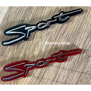 โลโก้ LOGO Sport ชิ้นงานพลาสติกABS ขนาด 1.8x9cm สติ๊กเกอร์ติดรถยนต์#เพลทแต่งรถ