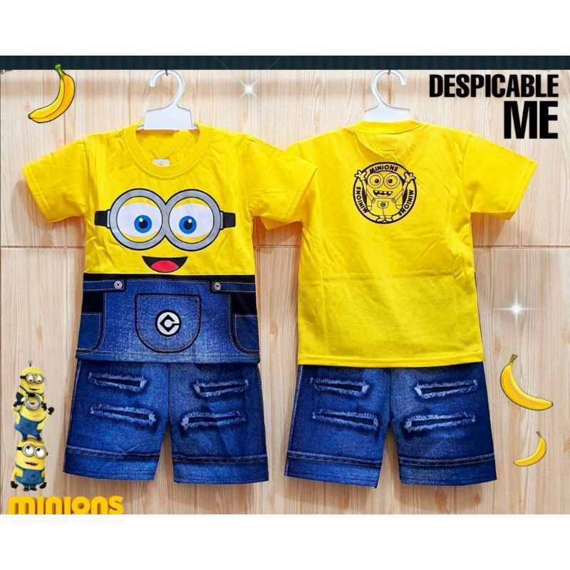 AI-CHA CHILDRENS SET VIRAL DRINK ESCREAM และ MINION ONE COLOR สามารถนํามาใช้หมวก AS A