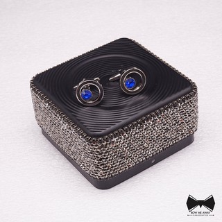 คัฟลิงค์เพชรสีน้ำเงิน-Blue diamond Cufflinks