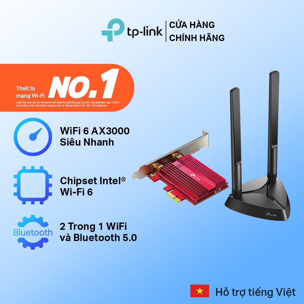 [Bluetooth 5 & Wi-Fi 6] อะแดปเตอร์ไร้สาย TP-Link Archer TX3000E PCIe AX3000