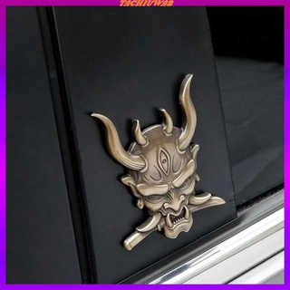 Japanese Oni Samurai Sticker for Car Motorcycle Logo Decoration Sticker Golden