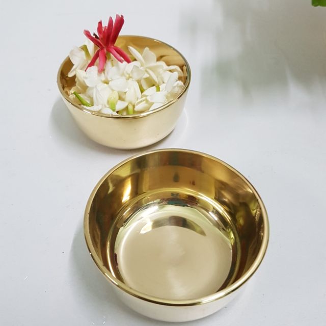Brass byfa F1117 ขันทองเหลืองใบเล็กขนาด 3.5 นิ้ว หรือเรียกว่าจอกหล่อ ทองเหลืองขนาด 3.5 นิ้ว