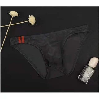 ▶️มาใหม่◀️กางเกงในชาย ทรงbikini เอวต่ำ ผ้าลื่นซีทรู ผ้าลื่นทั้งตัว เบาบาง เป้านูน นิ่มลื่นเย็นสบาย
