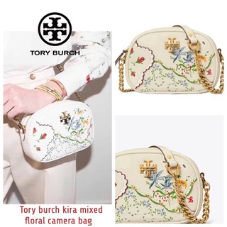 💕Tory burch kira mixed floral camera bag งานช้อป