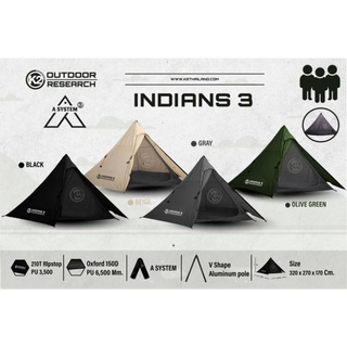 K2 Indians 3 เต็นท์กระโจมสำหรับ 3 คน