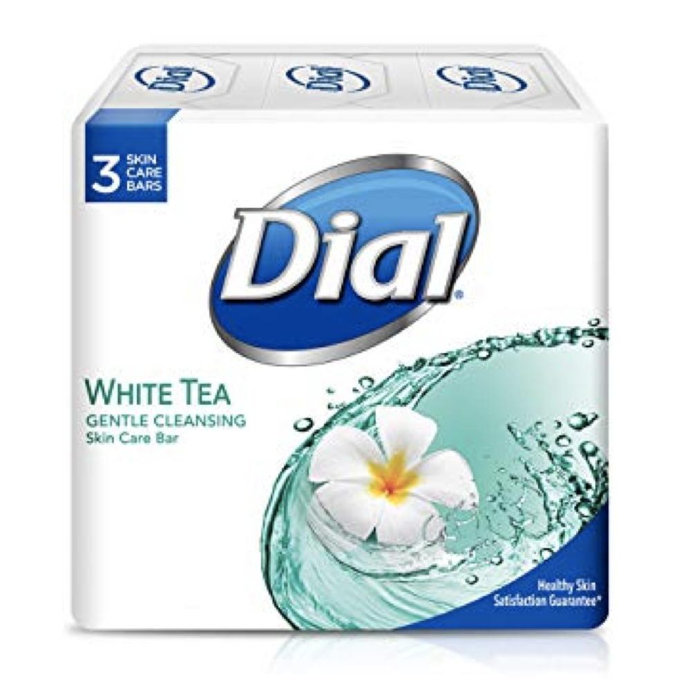 Dial White Tea Skin Care Bar Soap Gentle Daily Skin ไดออล สบู่ก้อน ไวท์ที สารสกัดจากชาขาว 113g. x 3ก