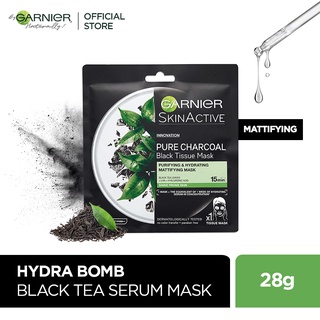 [พร้อมส่ง] Garnier Black Serum Mask Pure Charcoal