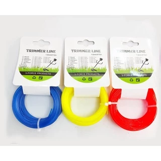 เอ็นตัดหญ้า ขนาด 1.6 มิล และ 2 มิล คละสี สำหรับเครื่องเล็มหญ้าไฟฟ้า