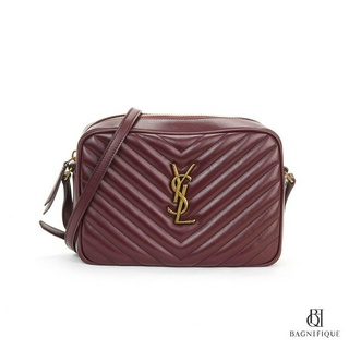 YSL LOU CAMERA 23 RED BURGANDY CALF GHW