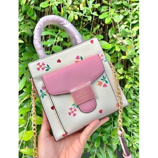 COACH MINI PEPPER CROSSBODY WITH HEART PETAL PRINT (C7599)