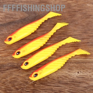 [ffffishingshop] เหยื่อตกปลาแบบนุ่ม 70 มม. ลายเสือดาว / เสือดาวสีส้ม 4 ชิ้นสําหรับตกปลา