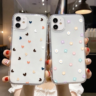 เคสโทรศัพท์มือถือ ซิลิโคนนุ่ม TPU ใส ลายหัวใจ สําหรับ Samsung A22 Galaxy A52s 5G A03 A13 5G A53 A52 A51 A12 A32 A21s A31 A50 A70 A71 A72 A33 A73 A01 A02 A03s