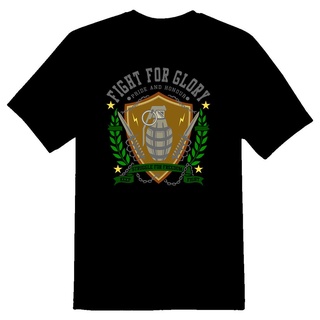 เสื้อยืด ผ้าฝ้าย พิมพ์ลาย Grenade Fight For Glory คุณภาพดี สําหรับผู้ชาย