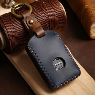 Volvo Crazy Horse Leather Car Key Case for XC60 S90 XC90 Vintage Key Case