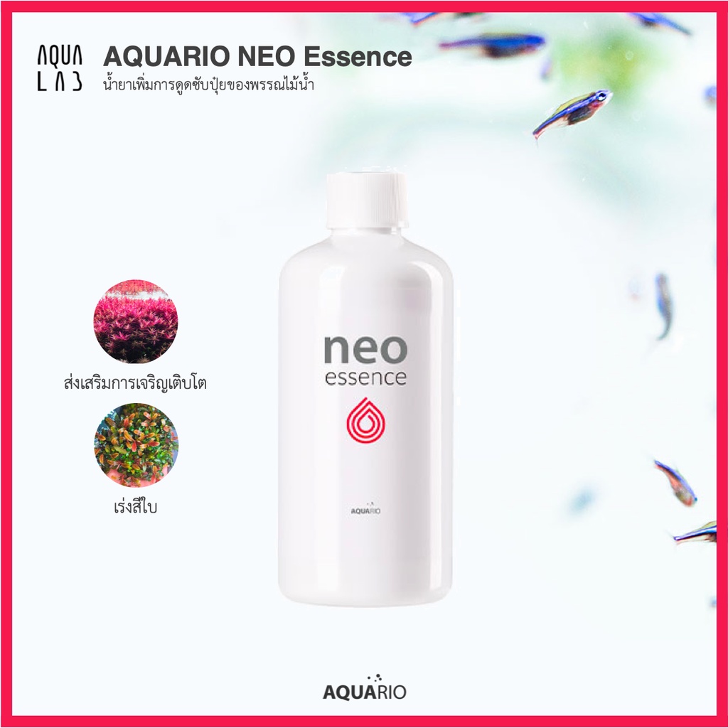 Aquario Neo Essence น้ำยาเพิ่มการดูดซับปุ๋ยของพรรณไม้น้ำ ช่วยส่งเสริมการเจริญเติบโต และเร่งสีของใบ