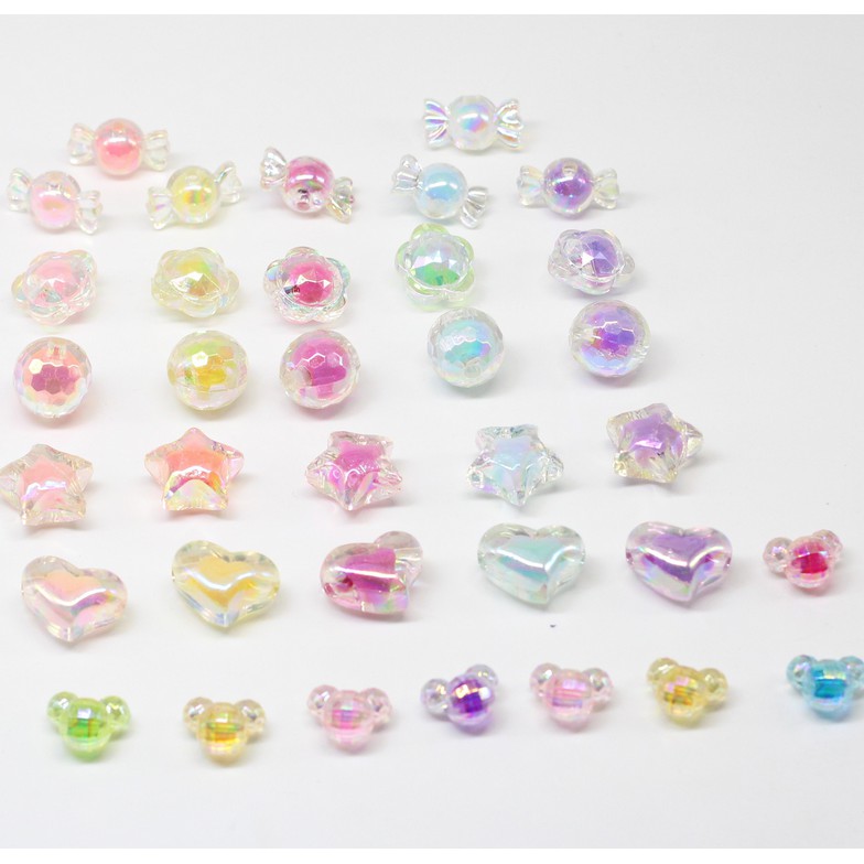 Ab สีเมจิก น้ําหอม @ @ Rada เครื่องประดับ ดาว รัก มิกกี้ ผม สร้อยข้อมือ สร้อยคอ วัสดุ DIY 10 ชิ้น