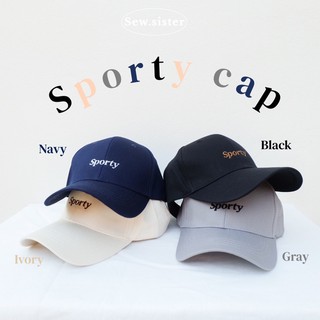 Sew.sister cap หมวกแก๊ปปักลาย sporty และ wellness 6สี