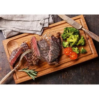เขียงไม้ acacia wood cutting board 31.3cm x 20.5cm x 2cm and rubber wood tray 원목 도마 원목 쟁반