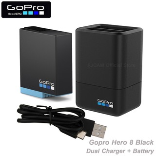 Gopro Dual Charger + Battery HERO 8 Black For Action Camera แท่นช่าร์ตและแบตเตอรี่ กล้องโกโปร (GO-AJDBD-001)