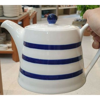 กาน้ำชา(เดี่ยว)เซรามิค(ลายจุดขนาด 1000 ml),(ลายเส้น,ดอกน้ำเง…