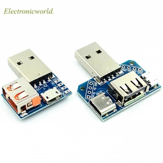 Usb Head Switchboard USB เชื่อมต่อ to Type-c Micro USB Female USB 2.54-4P อะแดปเตอร์ทดสอบกระแสไฟฟ้า