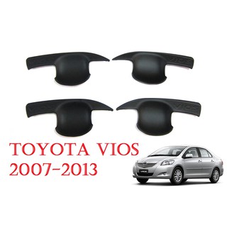 ถาดรองมือเปิดประตู รถยนต์ โตโยต้า วีออส ปี 2007-2013 ถ้วย/ เบ้ารองมือเปิดประตู สีดำด้าน Toyota Vios Sedan ของแต่ง