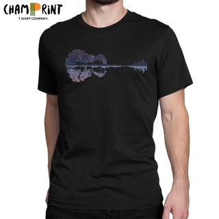 ถูกสุดๆเสื้อยืดแขนสั้น คอกลม ผ้าฝ้าย 100% พิมพ์ลาย Nature Guitar สไตล์วินเทจ แฟชั่นฤดูร้อน สําหรับผู้ชาย