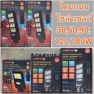 LAMPTAN โคมไฟถนนพลังงานแสงอาทิตย์ Solar Streetlight Smart Sensor Genix /TERA พร้อมเซ็นเซอร์ความสว่างและความเคลื่อนไหว