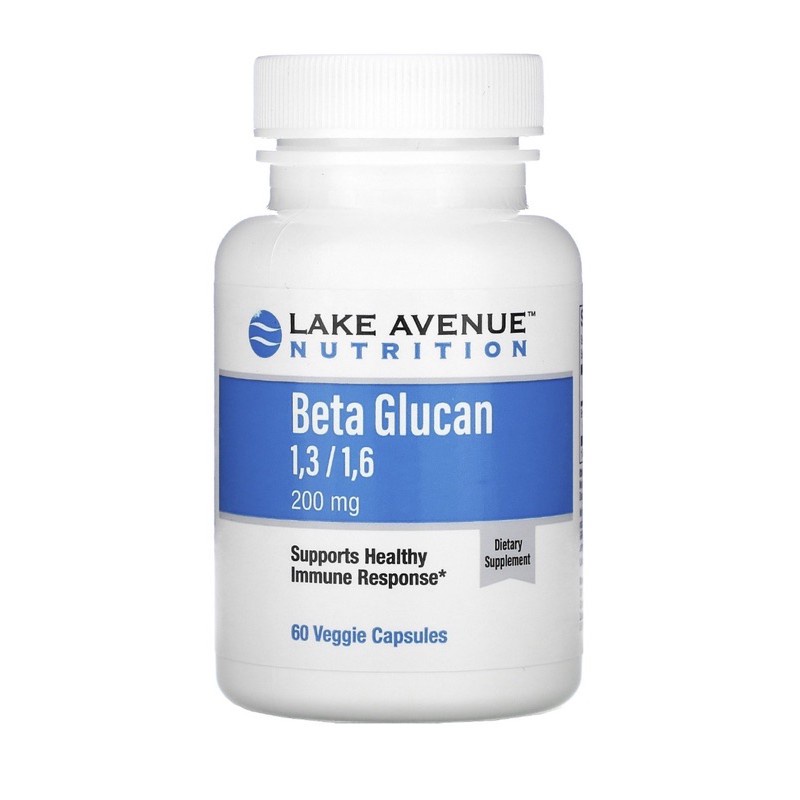 Healthy Food ✥Lake Avenue Nutrition Beta Glucan Beta 1,3/1,6 200mg 60เม็ด☁