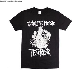 คอลูกเรือเสื้อยืดคอกลมเสื้อยืด พิมพ์ลาย Band EXTREME NOISE TERROR IN IT FOR LIFE - Mผ้าฝ้ายแท้