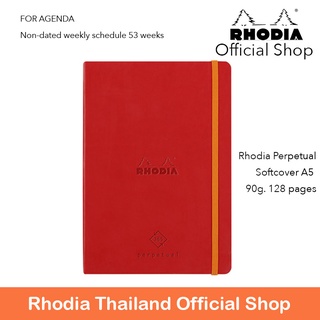 Rhodiarama : Perpetual Softcover - A5 Poppy (1936) สมุดจดบันทึก Agenda กางได้ 180 องศา นำเข้าโดย Rhodia Thailand