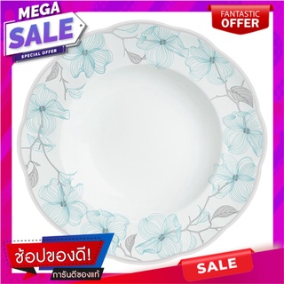 จาน FINE PORCELAIN ลึก 9" KECH WINTER SKY อุปกรณ์ใส่อาหาร FINE PORCELAIN DEEP PLATE 9" KECH WINTER SKY