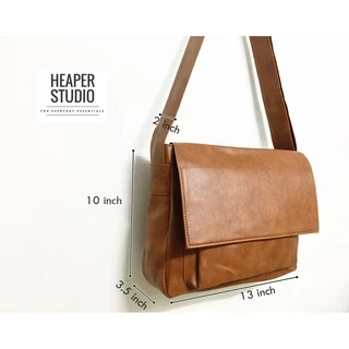 HEAPER ROSS กระเป๋าหนัง PU คุณภาพ สะพายข้าง ใส่ A4 โน้ตบุ้ค14นิ้ว crossbody business bag